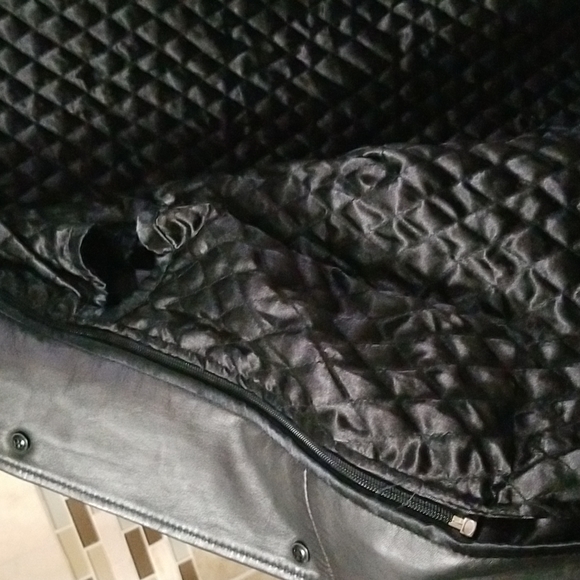 Trucker Leather - Leather Jacket, Size - M, Color - Black - Picture 8 of 13